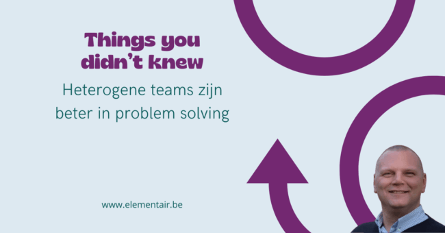 linkedin post heterogene teams Heterogene teams zijn beter in problem solving