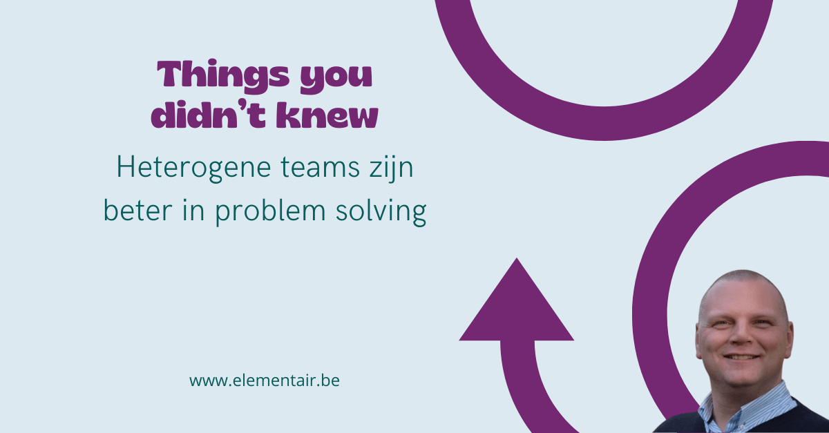 Heterogene teams zijn beter in problem solving